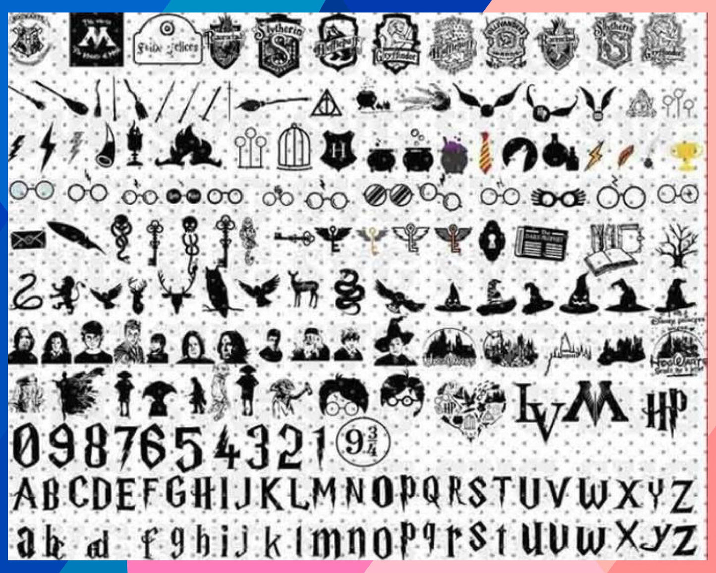 Harry Potter SVG Bundle - 5000+ files Harry Potter SVG, EPS, PNG, DXF , File cut , for Cricut, Silhouette , Digital download, Instant Download