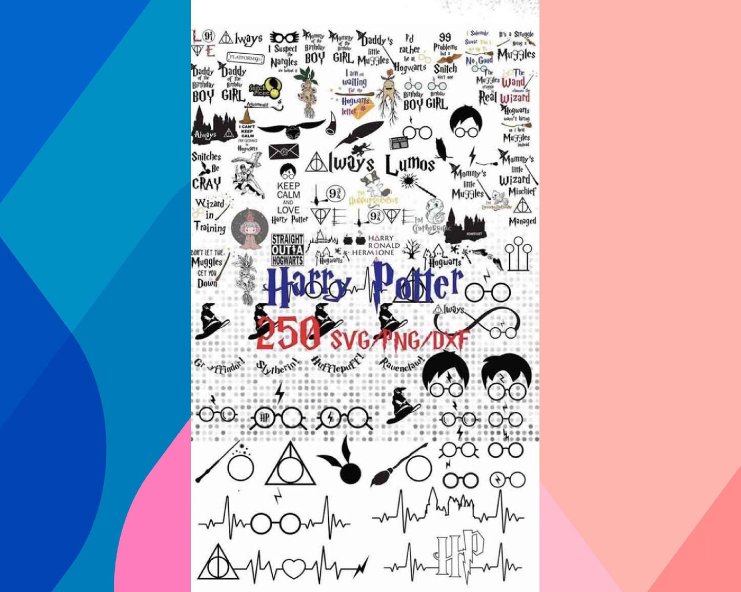 Harry Potter SVG Bundle - 5000+ files Harry Potter SVG, EPS, PNG, DXF , File cut , for Cricut, Silhouette , Digital download, Instant Download