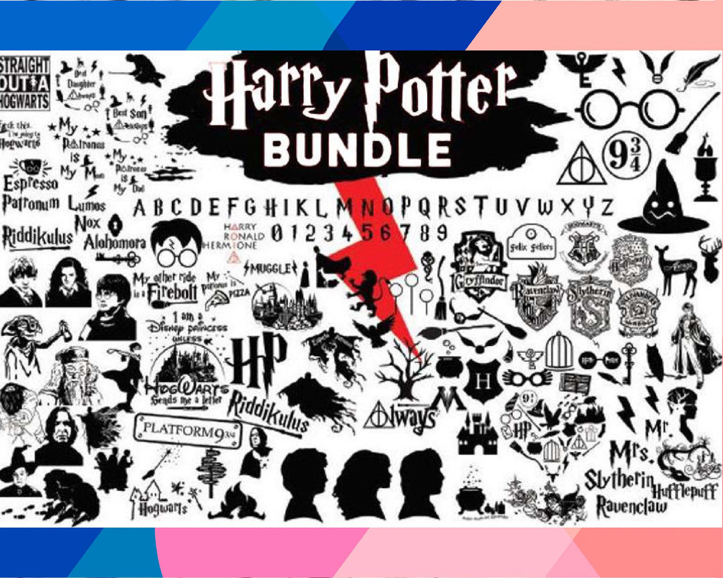 Harry Potter SVG Bundle - 5000+ files Harry Potter SVG, EPS, PNG, DXF , File cut , for Cricut, Silhouette , Digital download, Instant Download