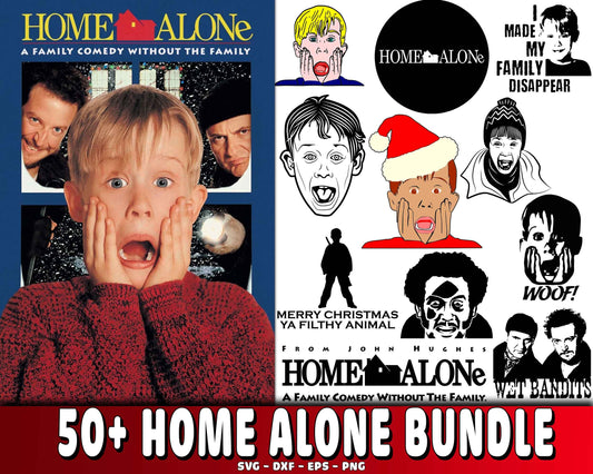 50+ file Home Alone bundle  SVG EPS DXF PNG , Cutting Image, cricut , file cut , digital download ,Instant Download