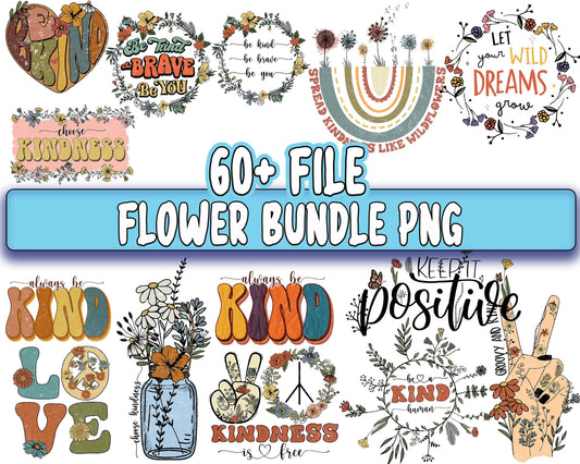 FLOWER bundle PNG ,60+ file FLOWER PNG, Cutting Image, cricut , file cut , digital download ,Instant Download