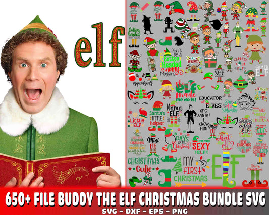 Buddy The Elf Christmas Bundle svg , 650+ file Buddy The Elf Christmas bundle SVG DXF EPS PNG  , file cut , Silhouette, digital download, Instant Download