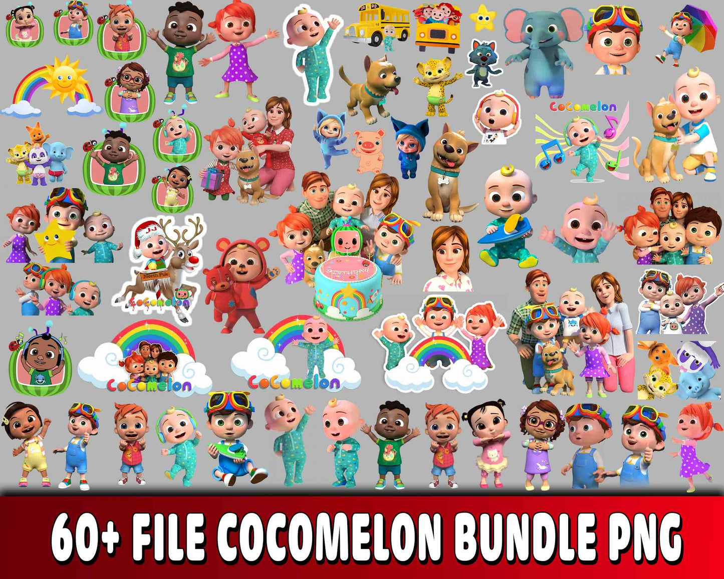 CoComelon SVG Bundle - 700+ files CoComelon SVG, EPS, PNG, DXF for Cricut, Silhouette, digital download