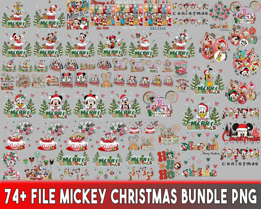 74+ file Mickey Christmas bundle PNG , bundle Mickey Christmas PNG , file cut,   for Cricut, Silhouette