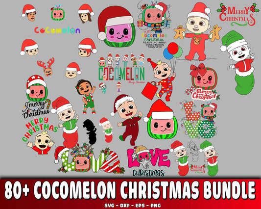 80+ file Cocomelon christmas bundle SVG EPS DXF PNG , Cutting Image, cricut , file cut , digital download ,Instant Download