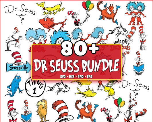 80+ file Dr seuss bundle svg, cat in the hat bundle SVG , Dr seuss SVG, EPS, PNG, DXF , cricut , file cut, for Cricut, Silhouette , digital download, Instant Download