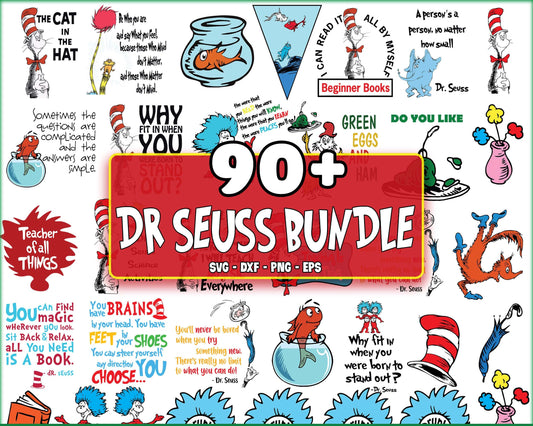 90+ file Dr seuss bundle svg, cat in the hat bundle SVG , Dr seuss SVG, EPS, PNG, DXF , cricut , file cut, for Cricut, Silhouette , digital download, Instant Download