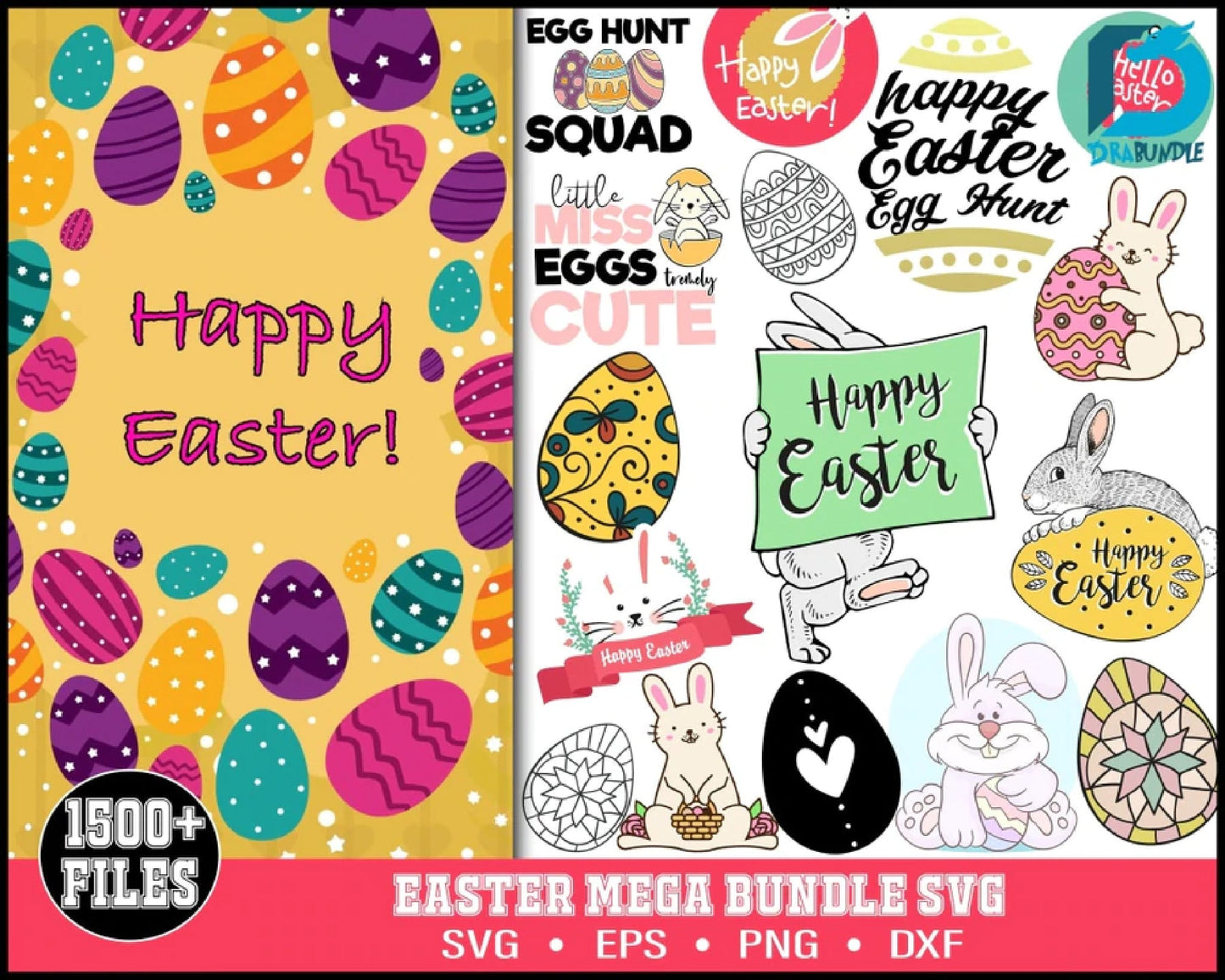 1000+ Happy Easter Bundle Svg,Easter Svg,Bunny Svg,Easter Monogram Svg,Easter Egg Hunt Svg,Happy Easter,My First Easter Svg,Cut Files