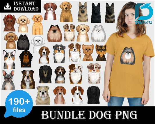 190+Bundle Dog PNG Digital Dowload