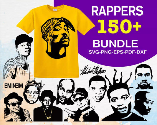 150+ file RAPPERS SVG BUNDLE ,  Cricut , File cut , Vector file , Silhouette Digital Dowload