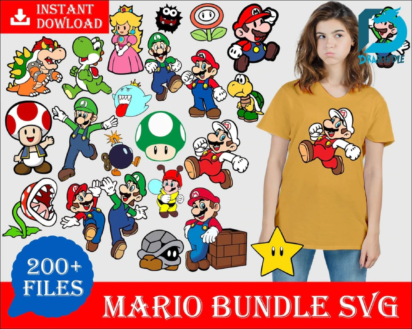 200+ file Mario svg, dxf, png, Super Mario SVG, DXF,PNG, Clipart, Cricut Digital Dowload