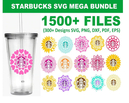 Starbucks SVG Bundle - 1500+ files Starbucks SVG, EPS, PNG, DXF for Cricut, Silhouette