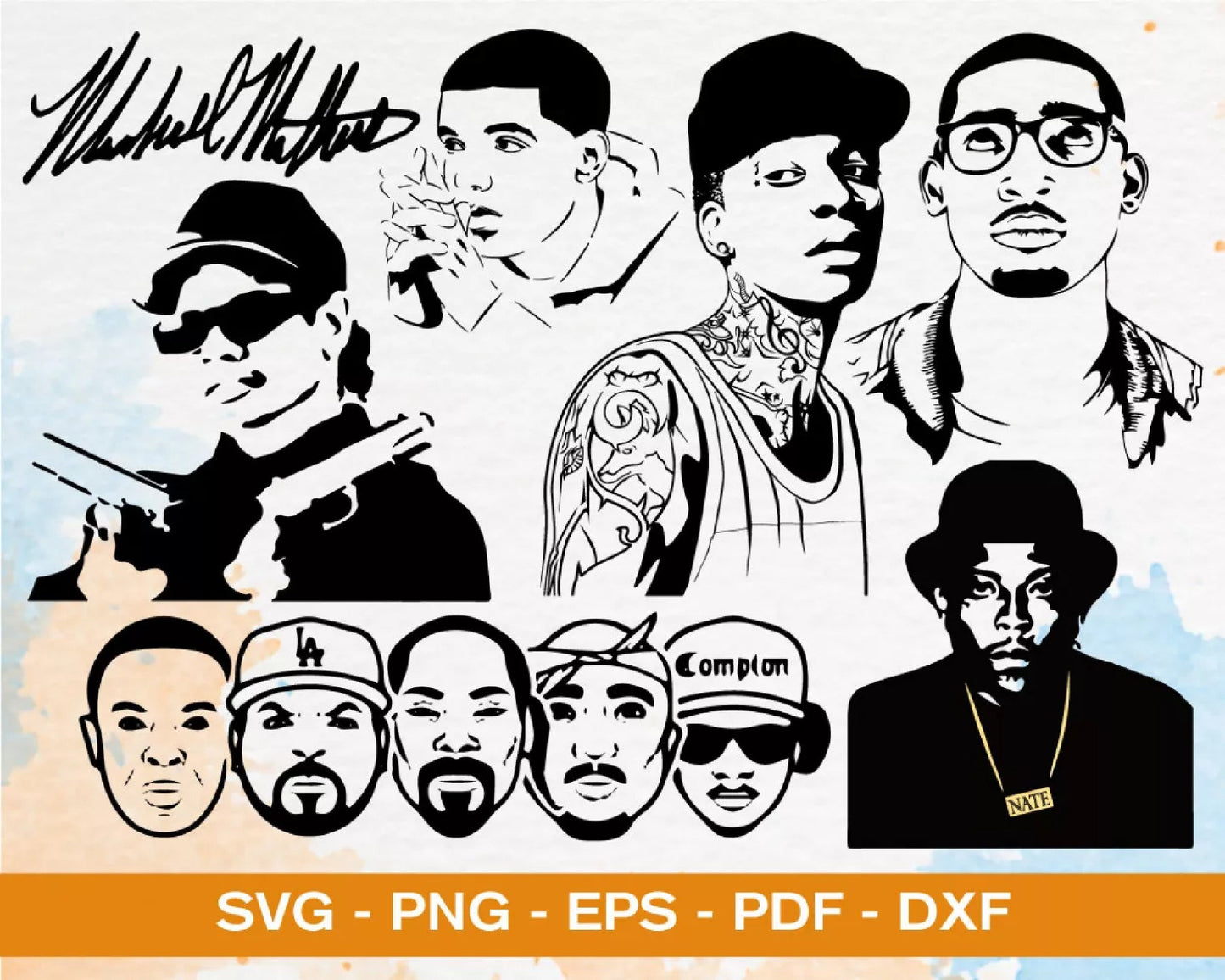 150+ file RAPPERS SVG BUNDLE ,  Cricut , File cut , Vector file , Silhouette Digital Dowload