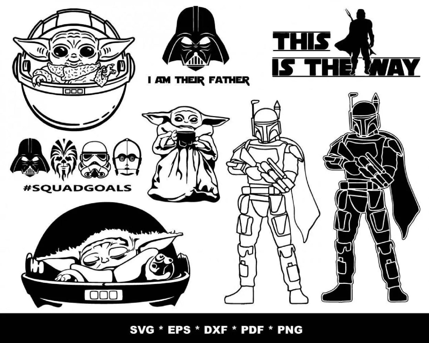 500+ file The Mandalorian Bundle svg , Cricut , File cut , Vector file , Silhouette Digital Dowload