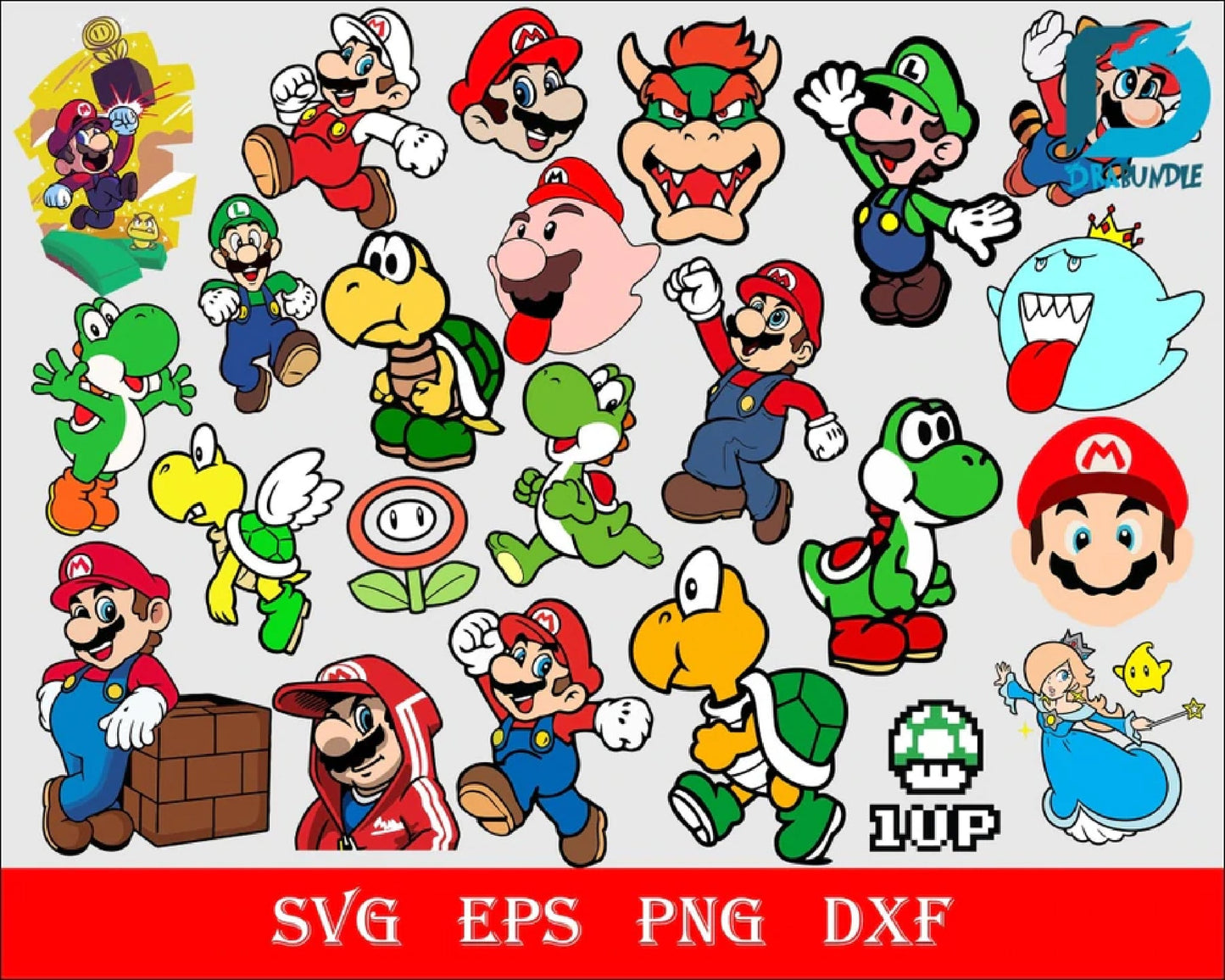 200+ file Mario svg, dxf, png, Super Mario SVG, DXF,PNG, Clipart, Cricut Digital Dowload