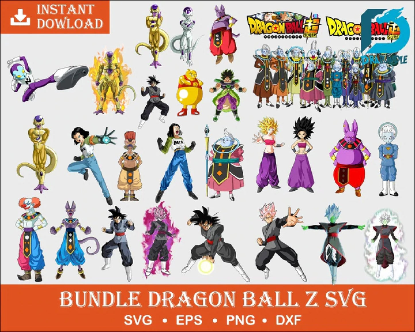 200+ file bundle Goku Svg, Dragonball Z Svg, Goku Cricut, Vector, Silhouete , digital download