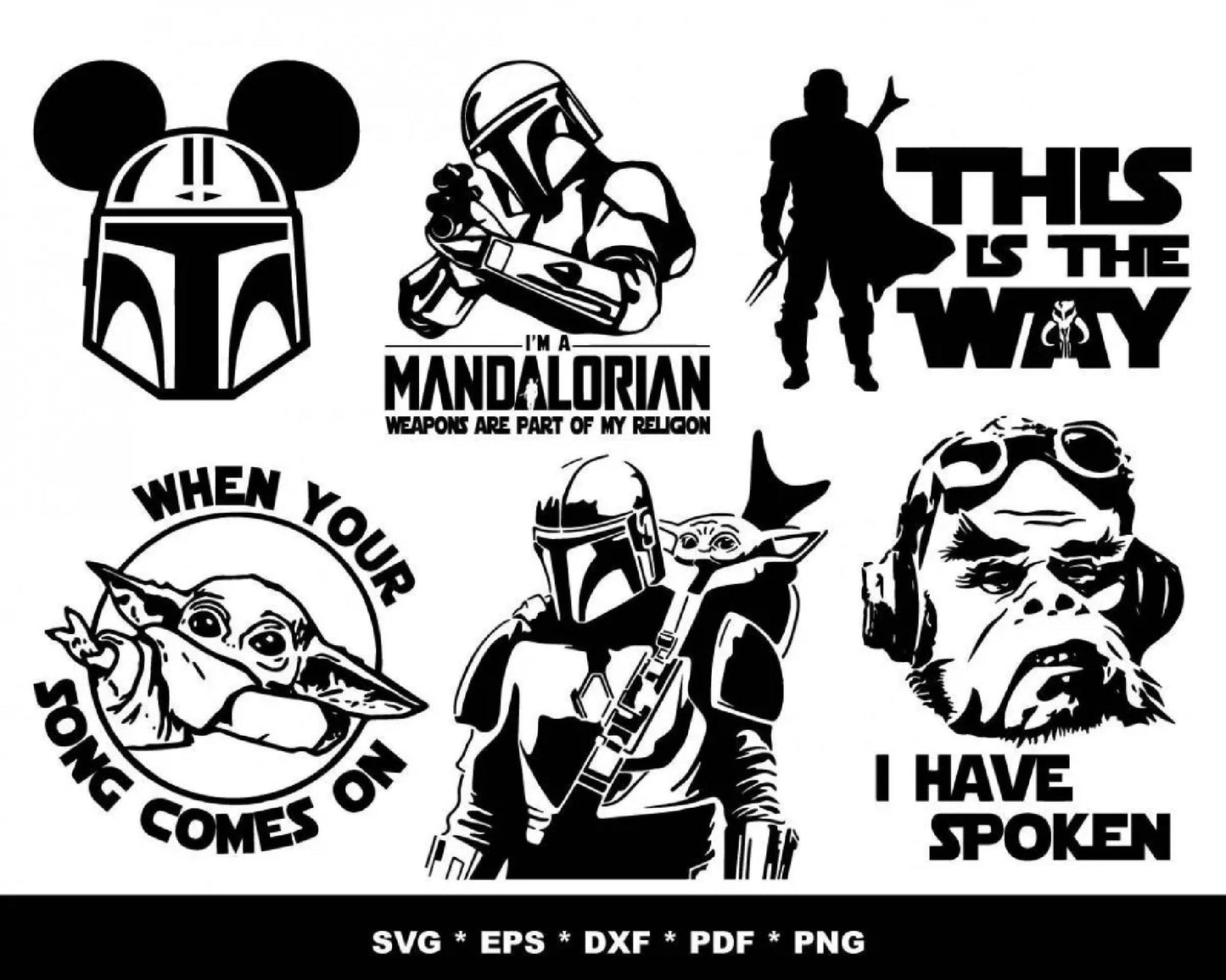 500+ file The Mandalorian Bundle svg , Cricut , File cut , Vector file , Silhouette Digital Dowload