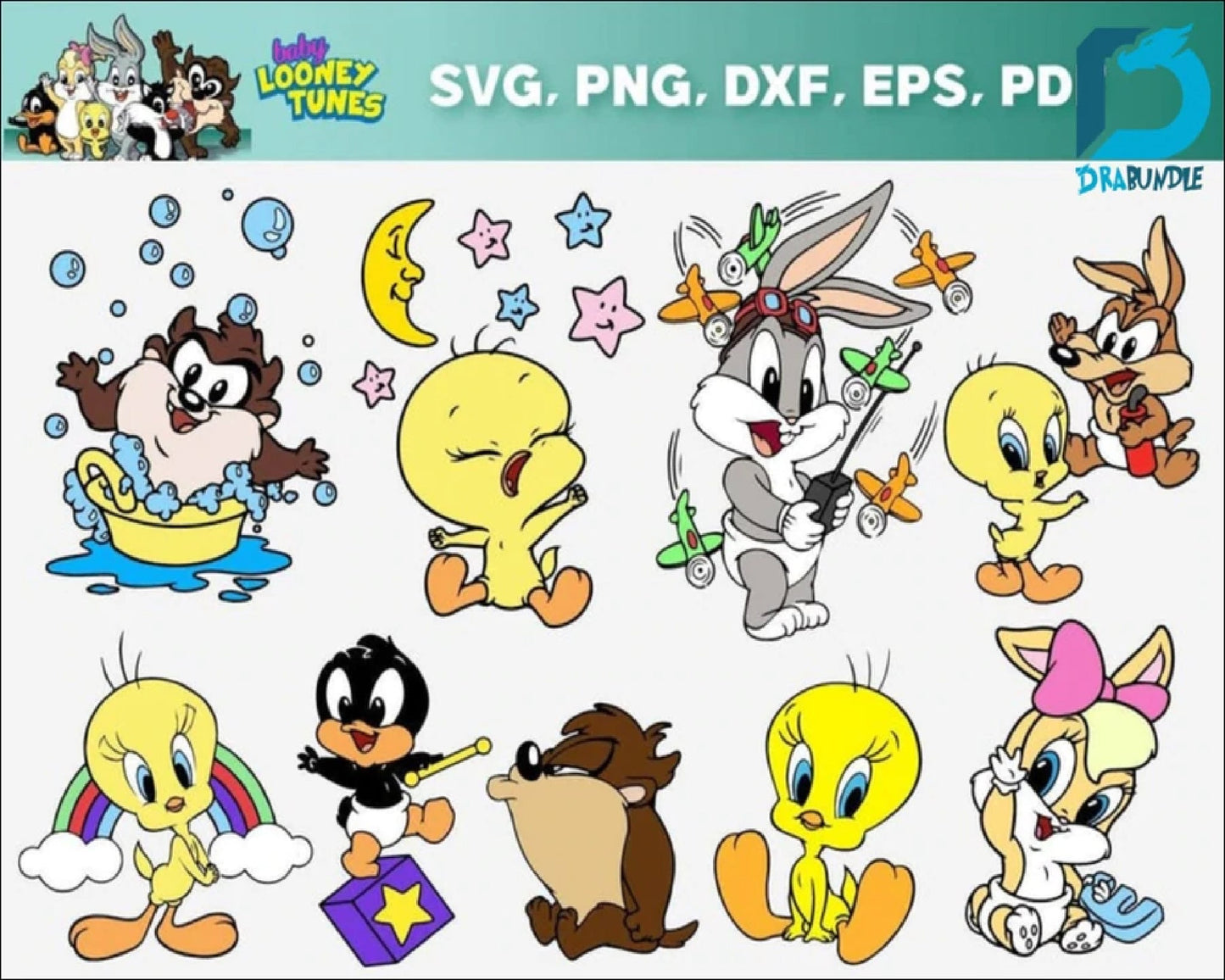 80+ file Looney Tunes Baby SVG Bundle  ,Cricut , File cut , Vector file , Silhouette Digital Dowload