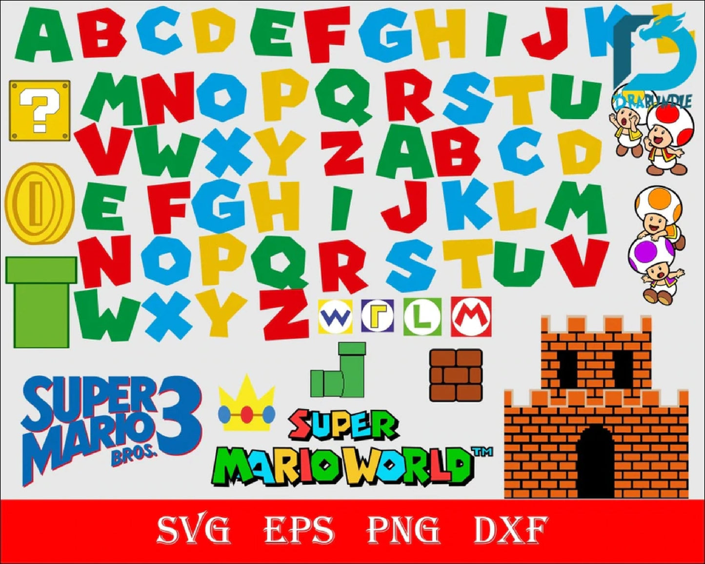 200+ file Mario svg, dxf, png, Super Mario SVG, DXF,PNG, Clipart, Cricut Digital Dowload