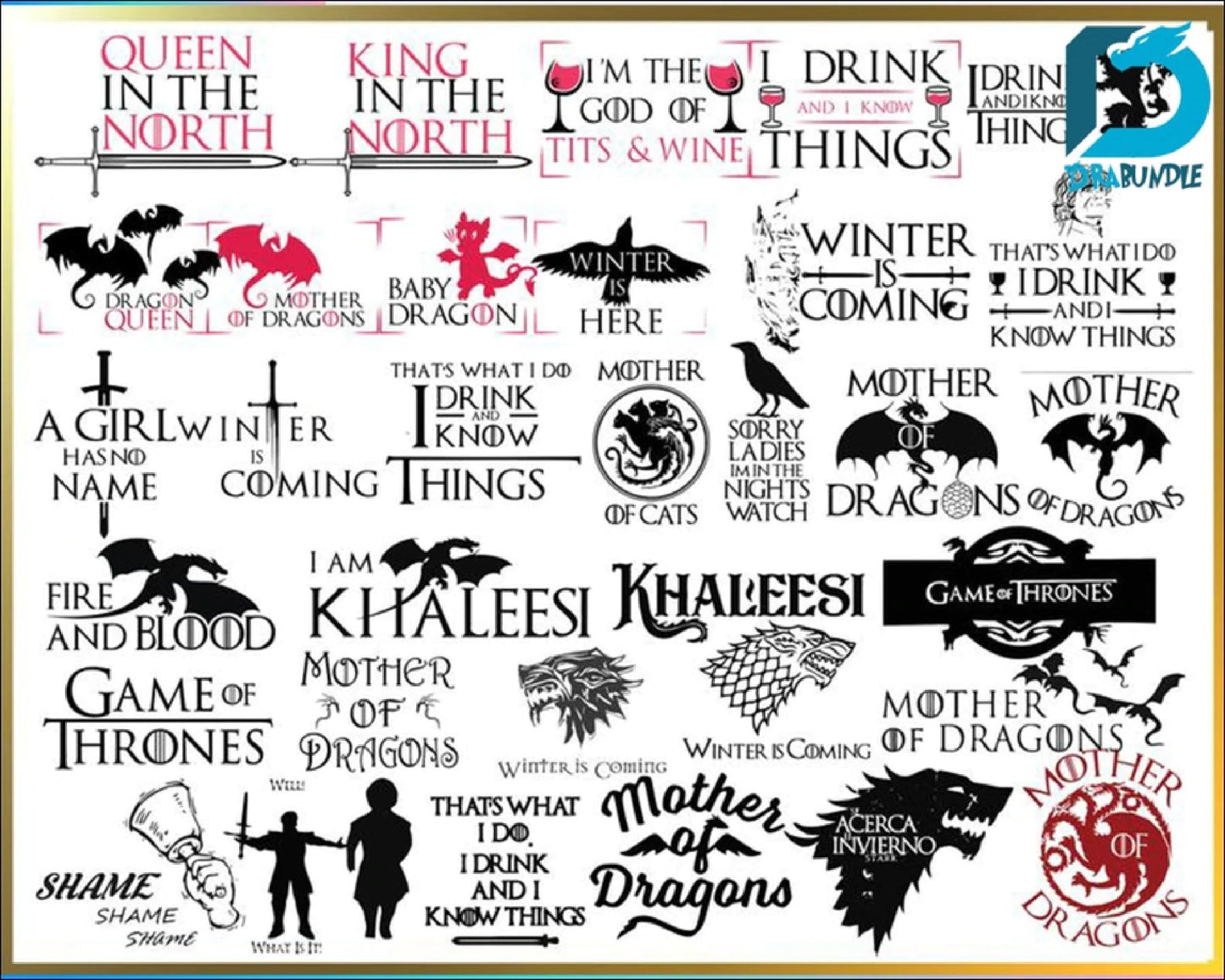 1000+ file Game Of Thrones svg, Game Of Thrones Big Bundle svg, svg,dxf,png, GOT png file, Cricut,Kids Silhouette