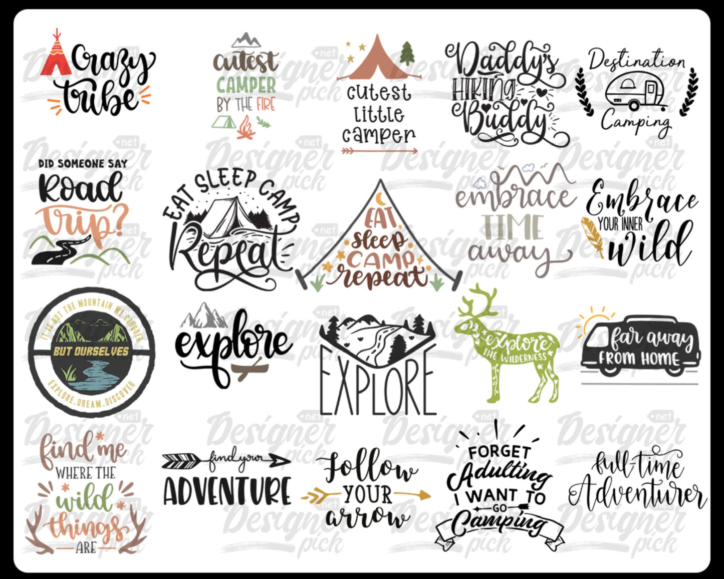 1000+ Camping SVG Bundle