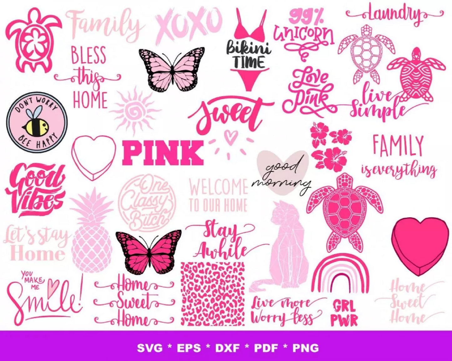 1700+ file Love Pink svg, Love Pink SVG Bundle,  Clip Art , Cricut , File cut , Vector file , Silhouette  , Digital Dowload