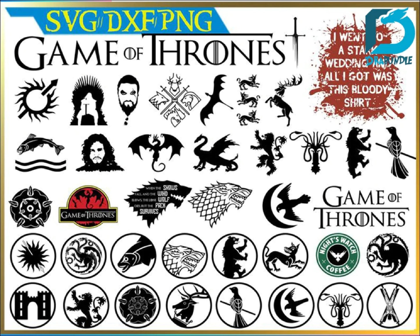 1000+ file Game Of Thrones svg, Game Of Thrones Big Bundle svg, svg,dxf,png, GOT png file, Cricut,Kids Silhouette