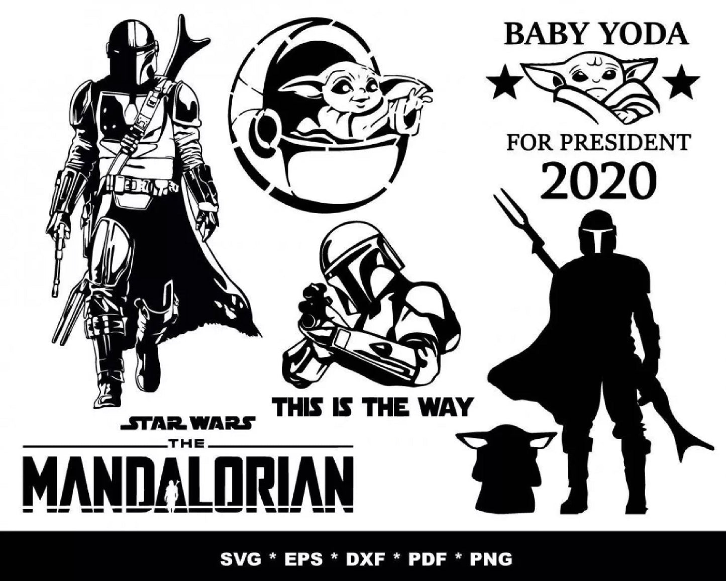 500+ file The Mandalorian Bundle svg , Cricut , File cut , Vector file , Silhouette Digital Dowload