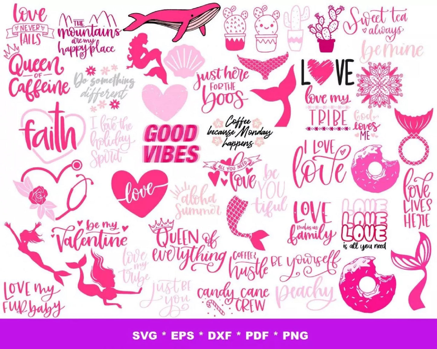 1700+ file Love Pink svg, Love Pink SVG Bundle,  Clip Art , Cricut , File cut , Vector file , Silhouette  , Digital Dowload