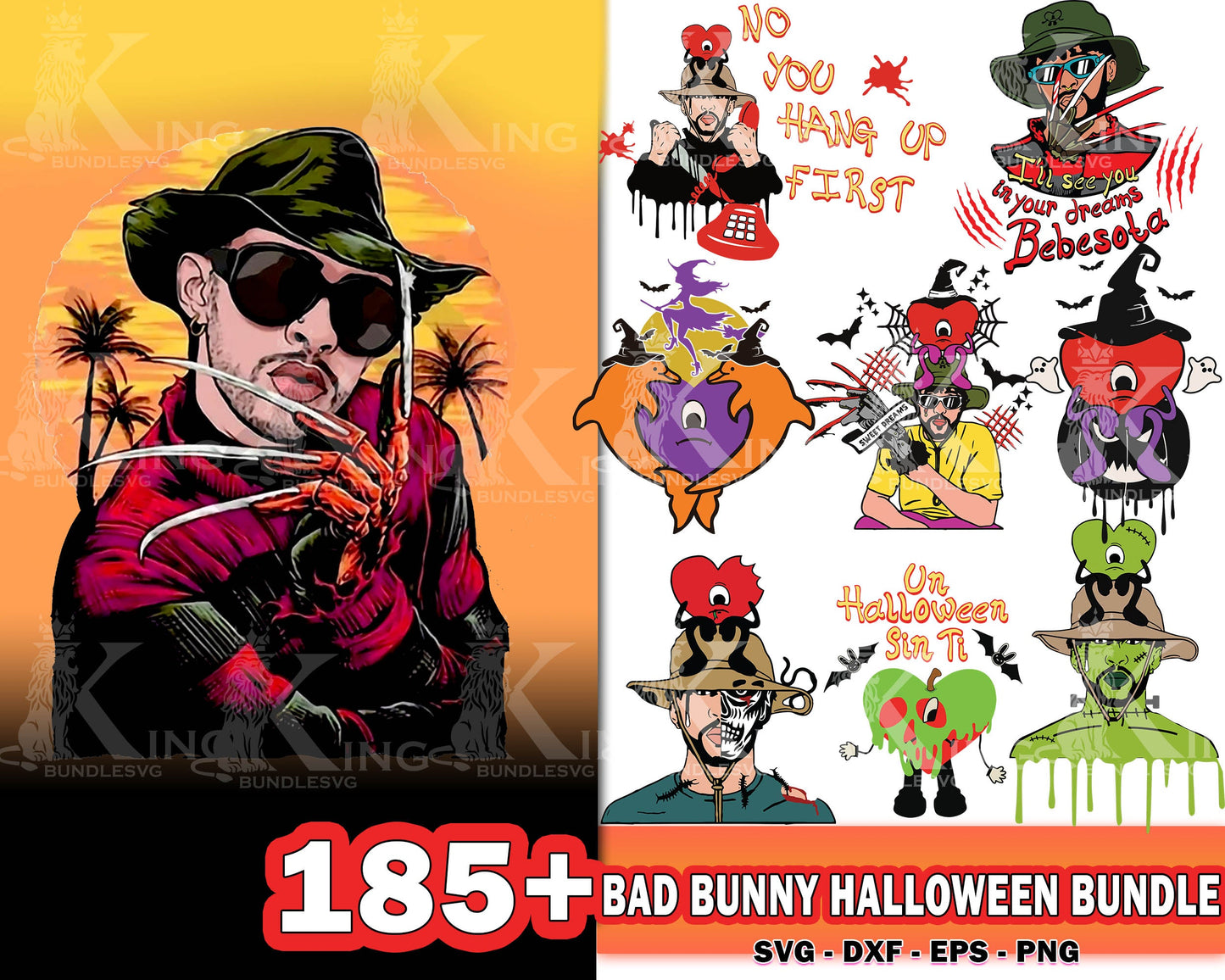 Bad bunny Ultimate giga bundle svg,  bad bunny halloween SVG  , Mega Bundle bad bunny SVG DXF EPS PNG , file cut , for Cricut,  Silhouette , digital download