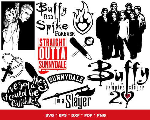 Buffy The Vampire Slayer SVG Bundle - 1000+ files Buffy The Vampire Slayer SVG, EPS, PNG, DXF for Cricut, Silhouette