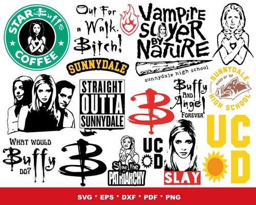 Buffy The Vampire Slayer SVG Bundle - 1000+ files Buffy The Vampire Slayer SVG, EPS, PNG, DXF for Cricut, Silhouette