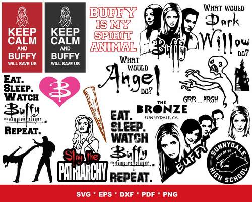 Buffy The Vampire Slayer SVG Bundle - 1000+ files Buffy The Vampire Slayer SVG, EPS, PNG, DXF for Cricut, Silhouette