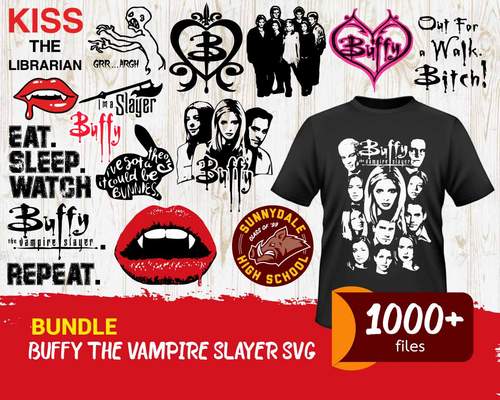 Buffy The Vampire Slayer SVG Bundle - 1000+ files Buffy The Vampire Slayer SVG, EPS, PNG, DXF for Cricut, Silhouette