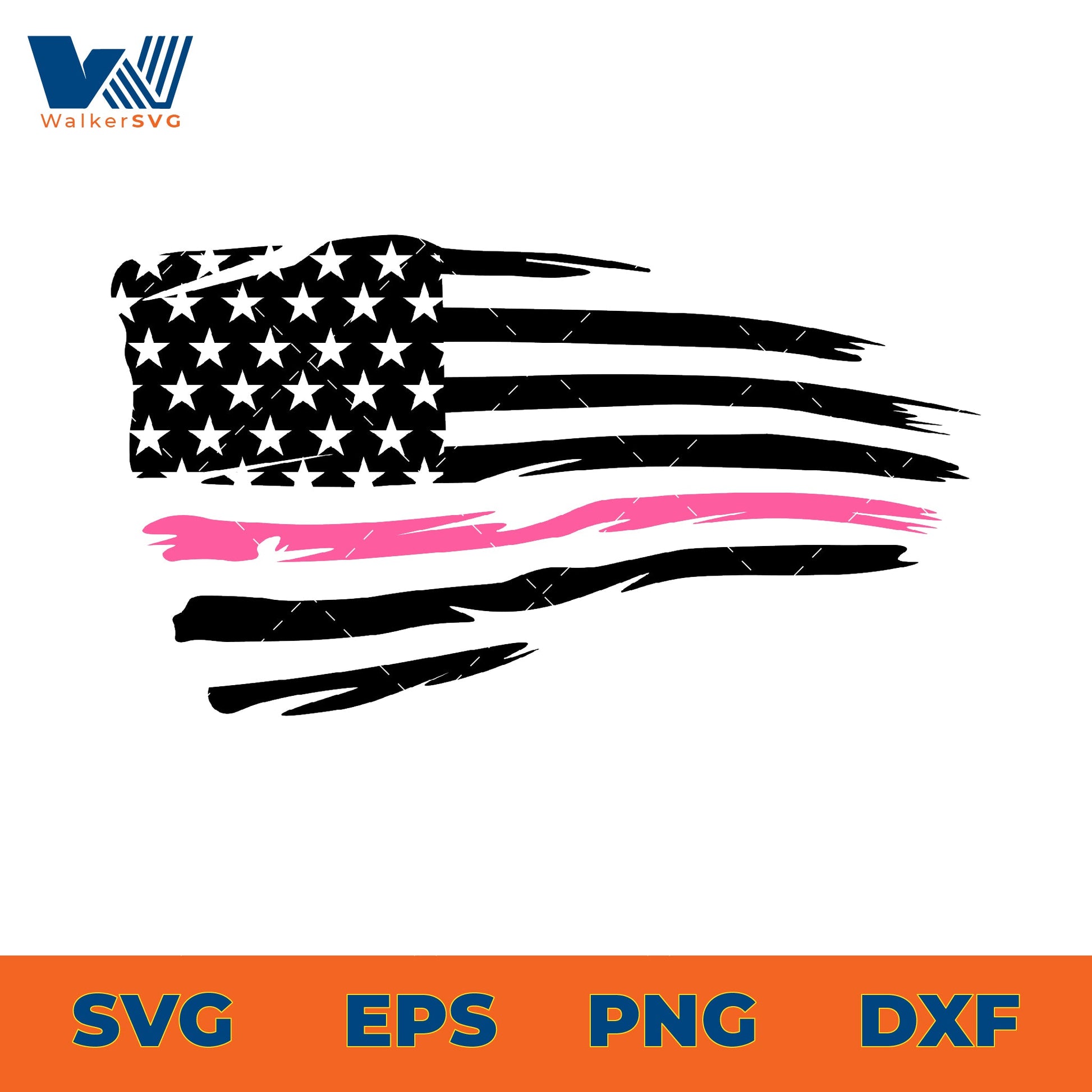 Breast Cancer Awareness Flag SVG