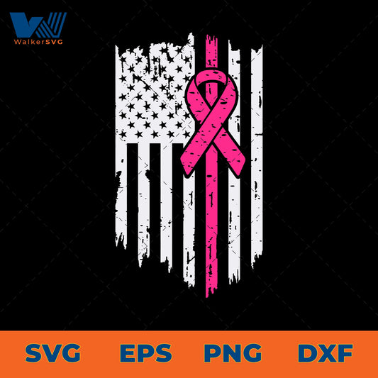 Breast Cancer Flag SVG