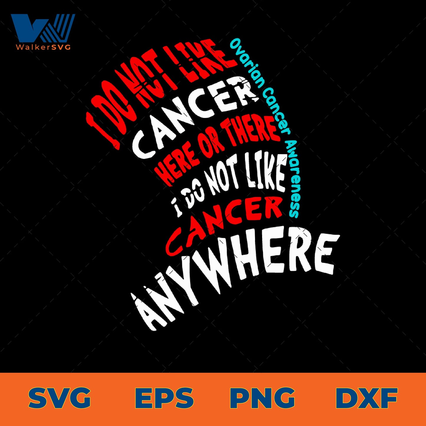 I Do Not Like Cancer Here Or There, I Do Not Like Cancer Anywhere, Ovarian Cancer Awareness SVG