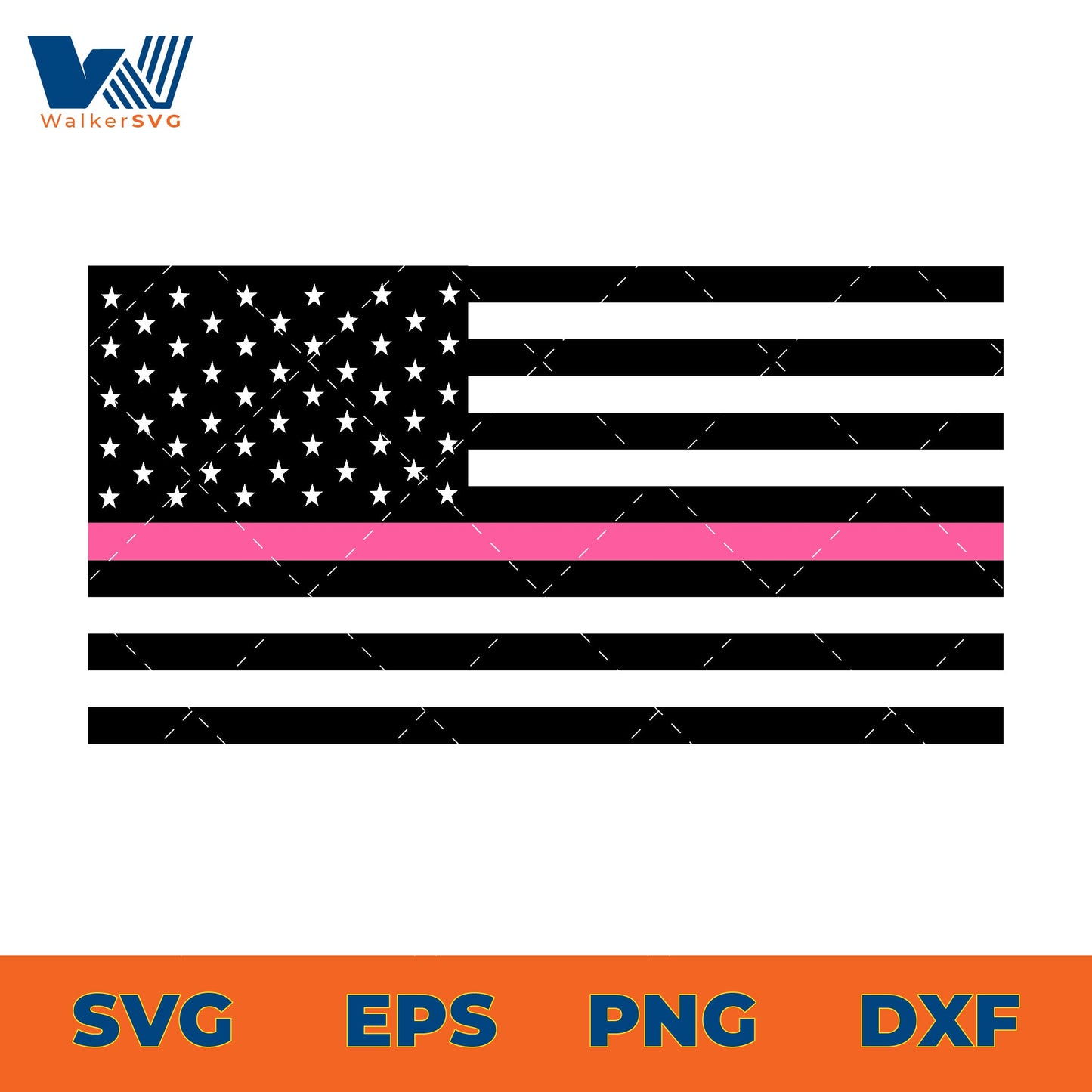 Breast Cancer Awareness Flag SVG