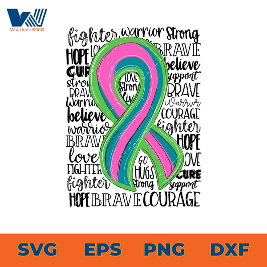 Metastatic Breast Cancer Ribbon SVG