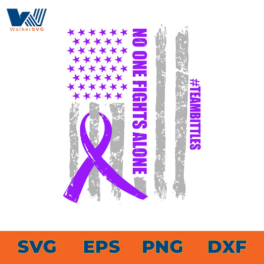 No One Fights Alone Flag SVG