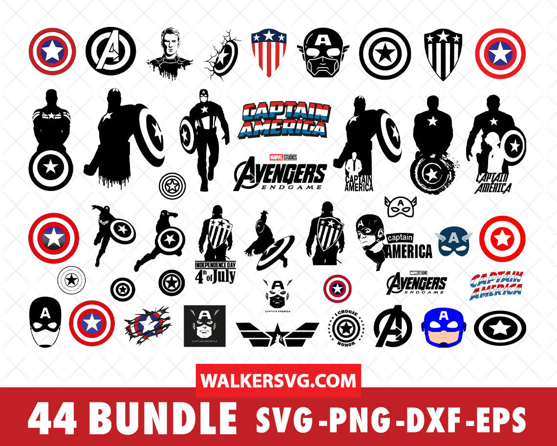 Captain America SVG Bundle - 175+ files Betty Boop SVG, EPS, PNG, DXF for Cricut, Silhouette