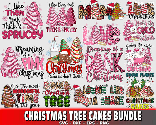 Christmas tree cakes SVG , Christmas tree cakes 3 bundle SVG PNG DXF EPS , cricut , file cut , Silhouette, digital download, Instant Download