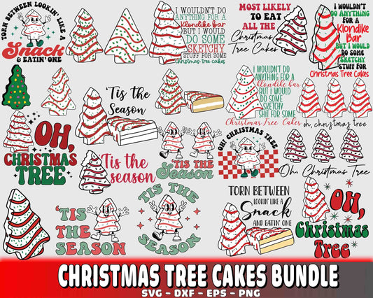 Christmas tree cakes SVG , Christmas tree cakes 4 bundle SVG PNG DXF EPS , cricut , file cut , Silhouette, digital download, Instant Download