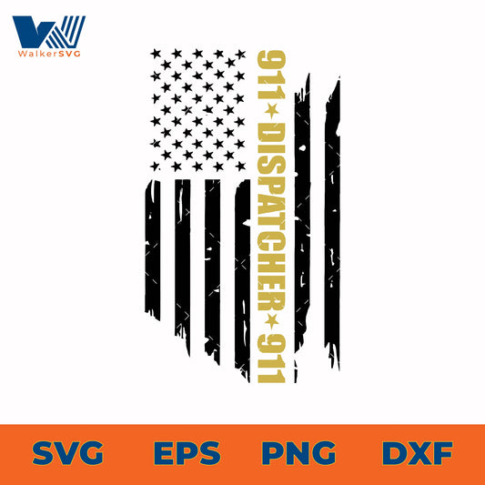 911 Dispatcher Flag SVG