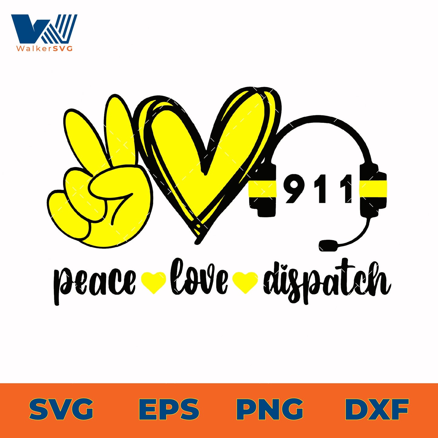 Peace Love Dispatch SVG