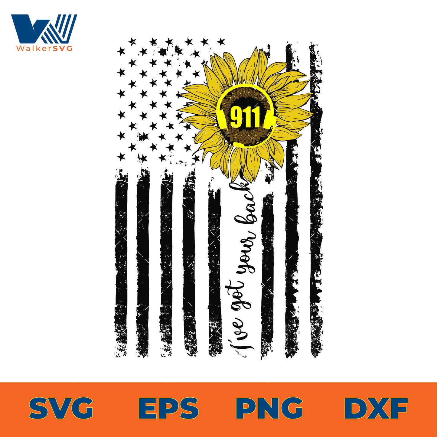 911 Dispatcher Flag, I've Got Your Back SVG