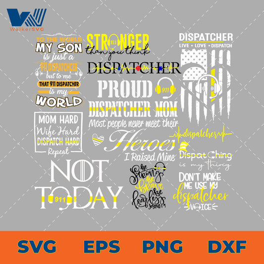 911 Dispatcher Quotes SVG Bundle