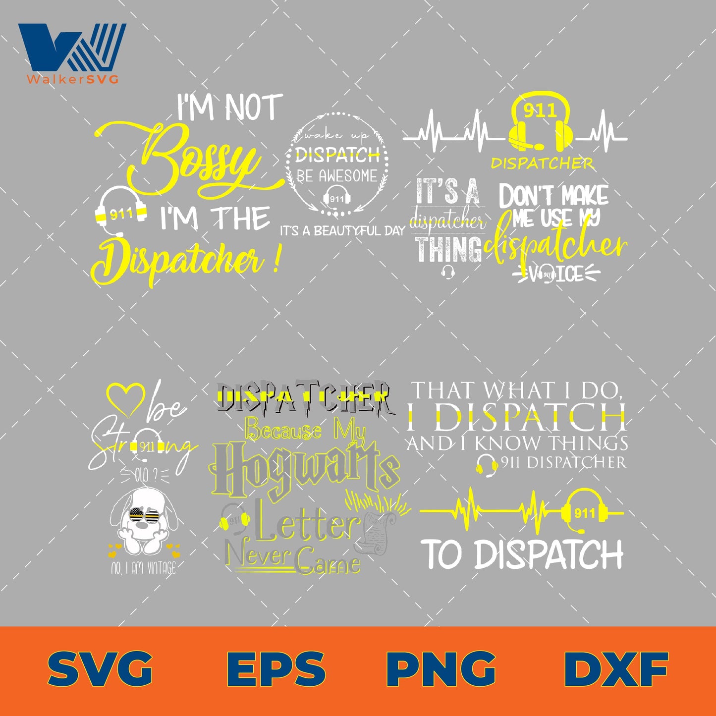 911 Dispatcher Quotes SVG Bundle