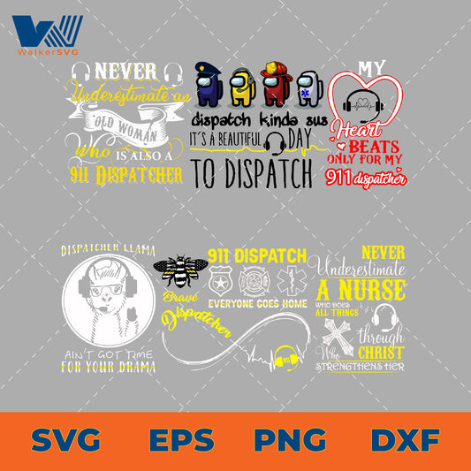 911 Dispatcher Quotes SVG Bundle