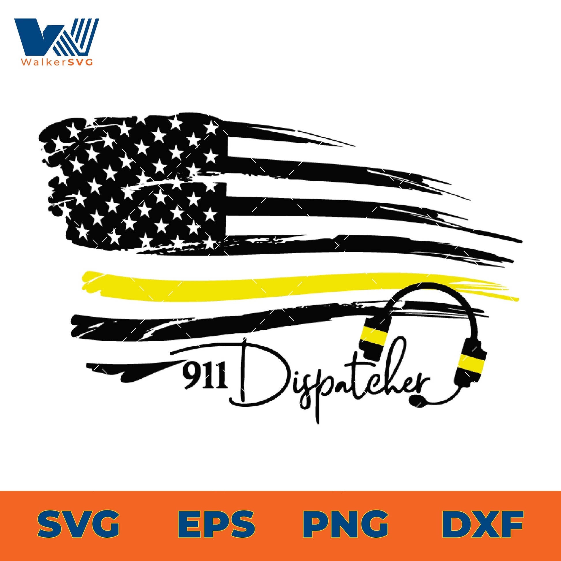 911 Dispatcher Flag SVG